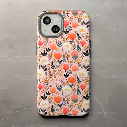 Floral Folk Whimsy | Tough Phone Case