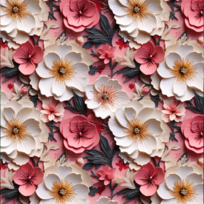 Floral Papercut Delight | Phone Wallpaper