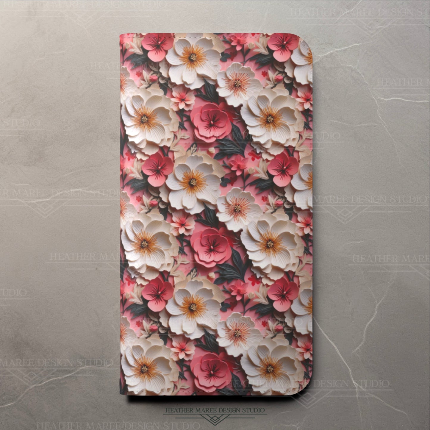 Floral Papercut Delight | Wallet Phone Case