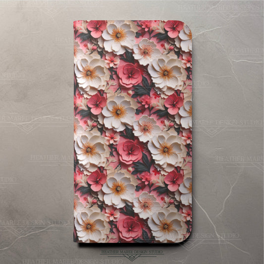 Floral Papercut Delight | Wallet Phone Case