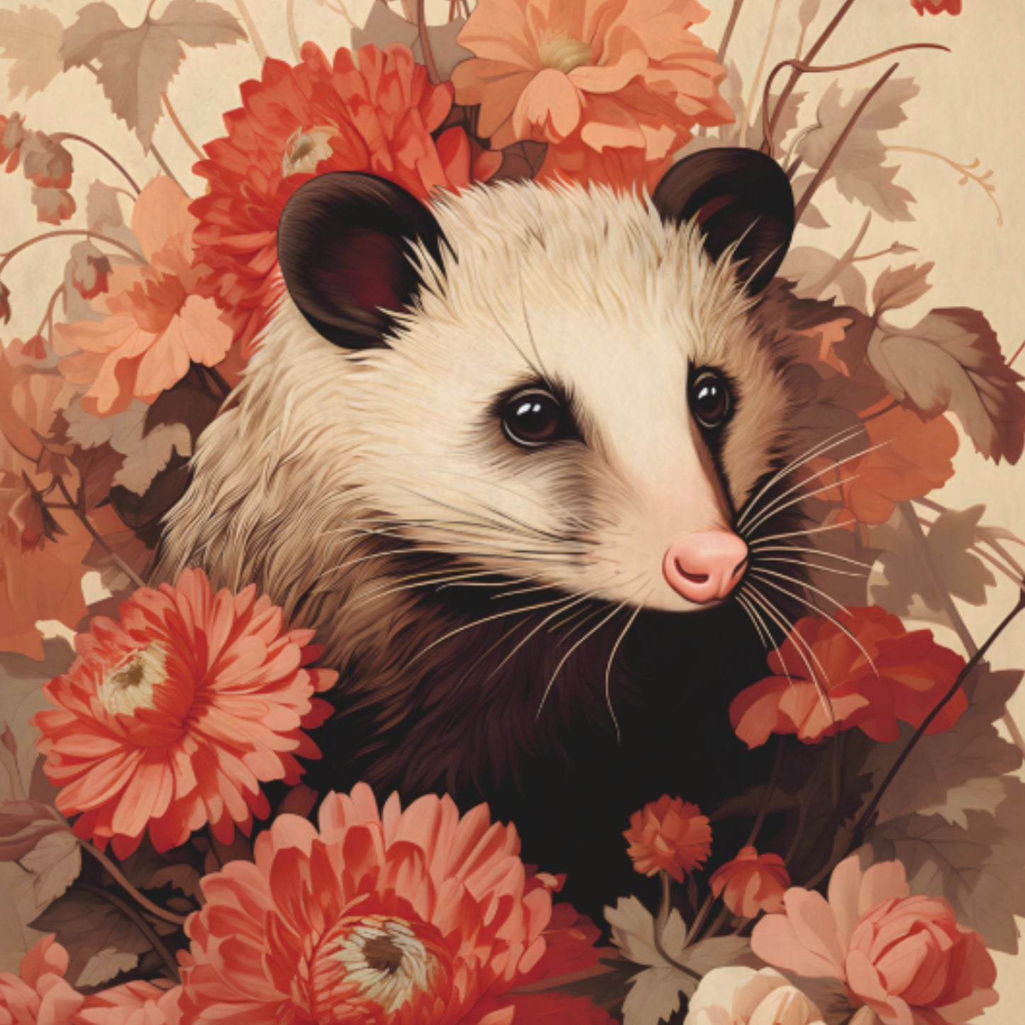 Opossum's Enchanted Haven | Canvas Print