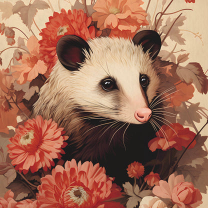 Opossum's Enchanted Haven | Canvas Print