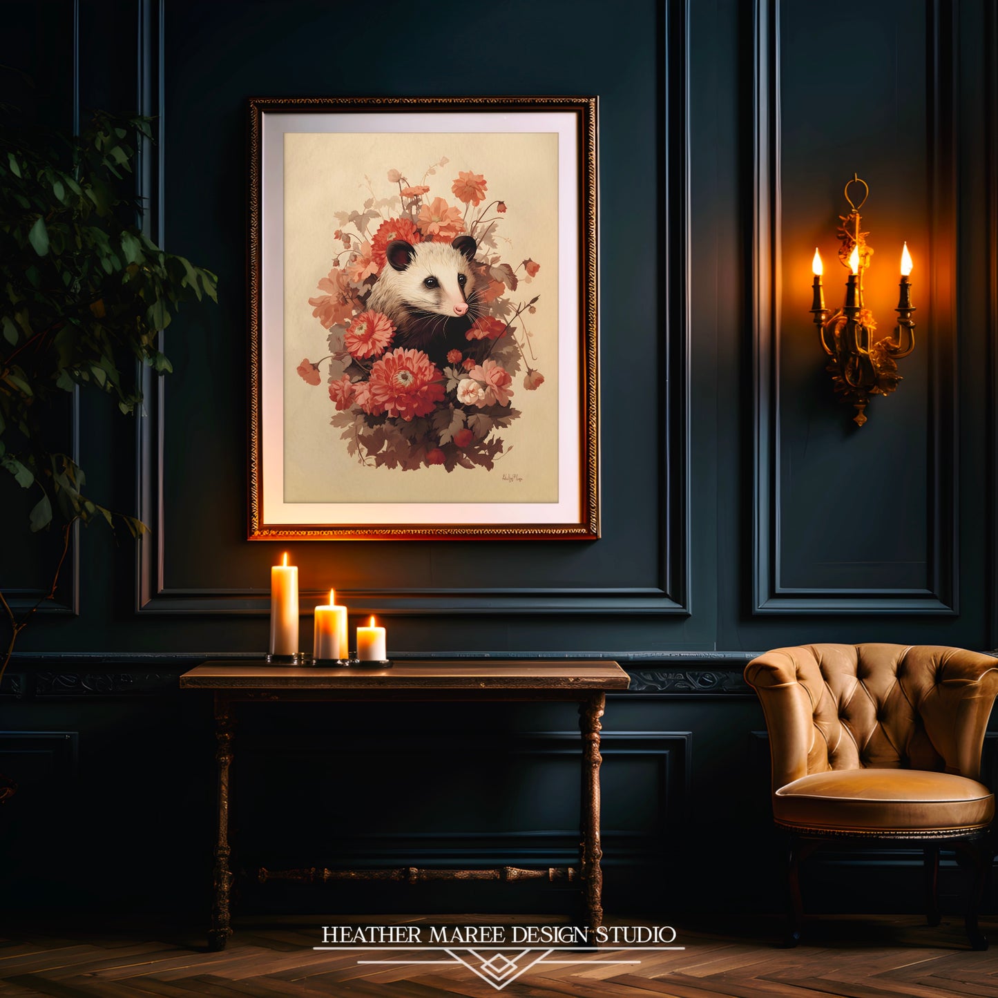 Opossum's Enchanted Haven | Canvas Print