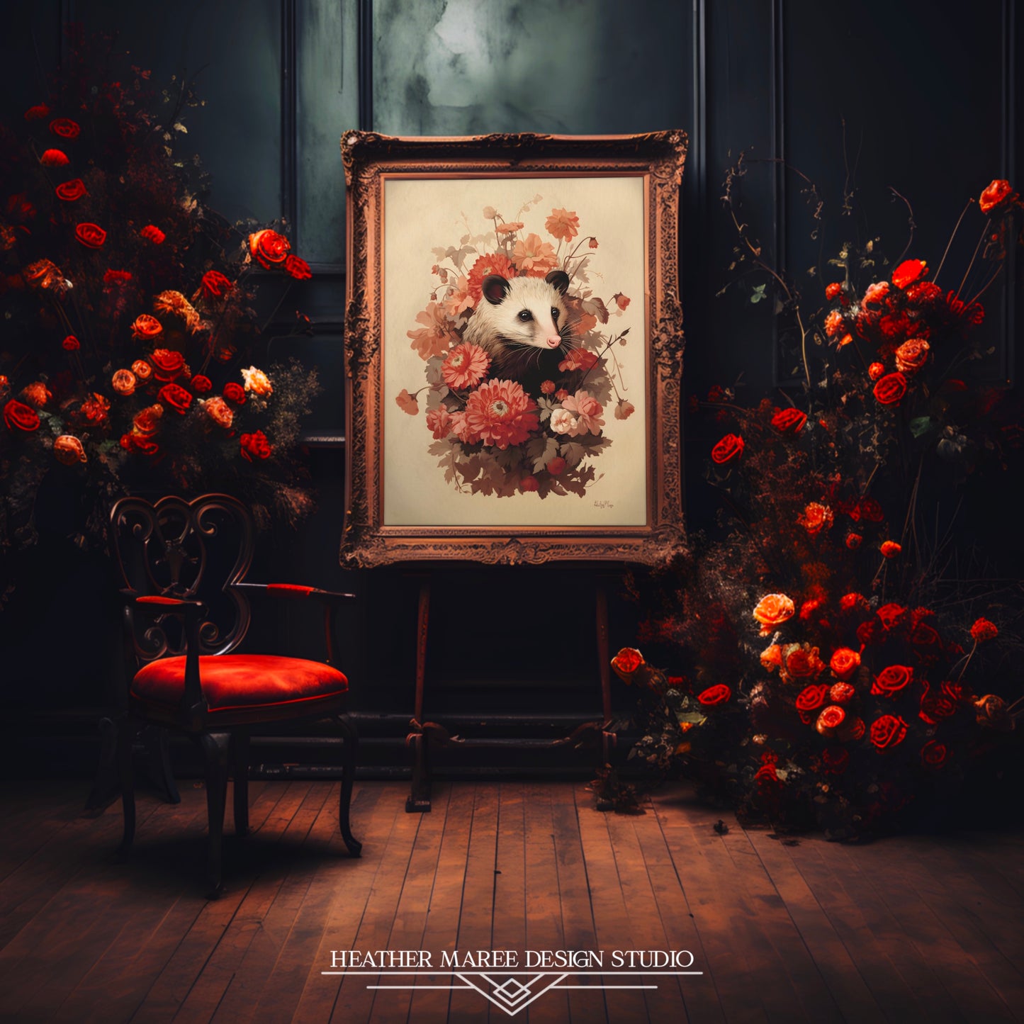 Opossum's Enchanted Haven | Canvas Print