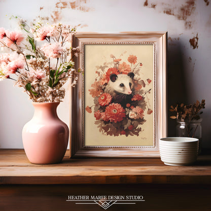 Opossum's Enchanted Haven | Canvas Print