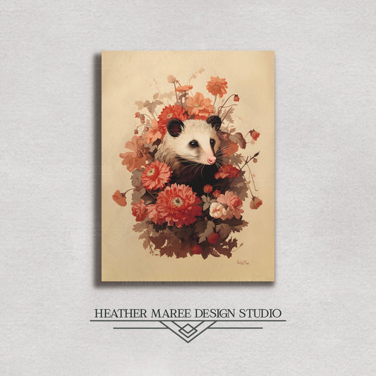 Opossum's Enchanted Haven | Canvas Print