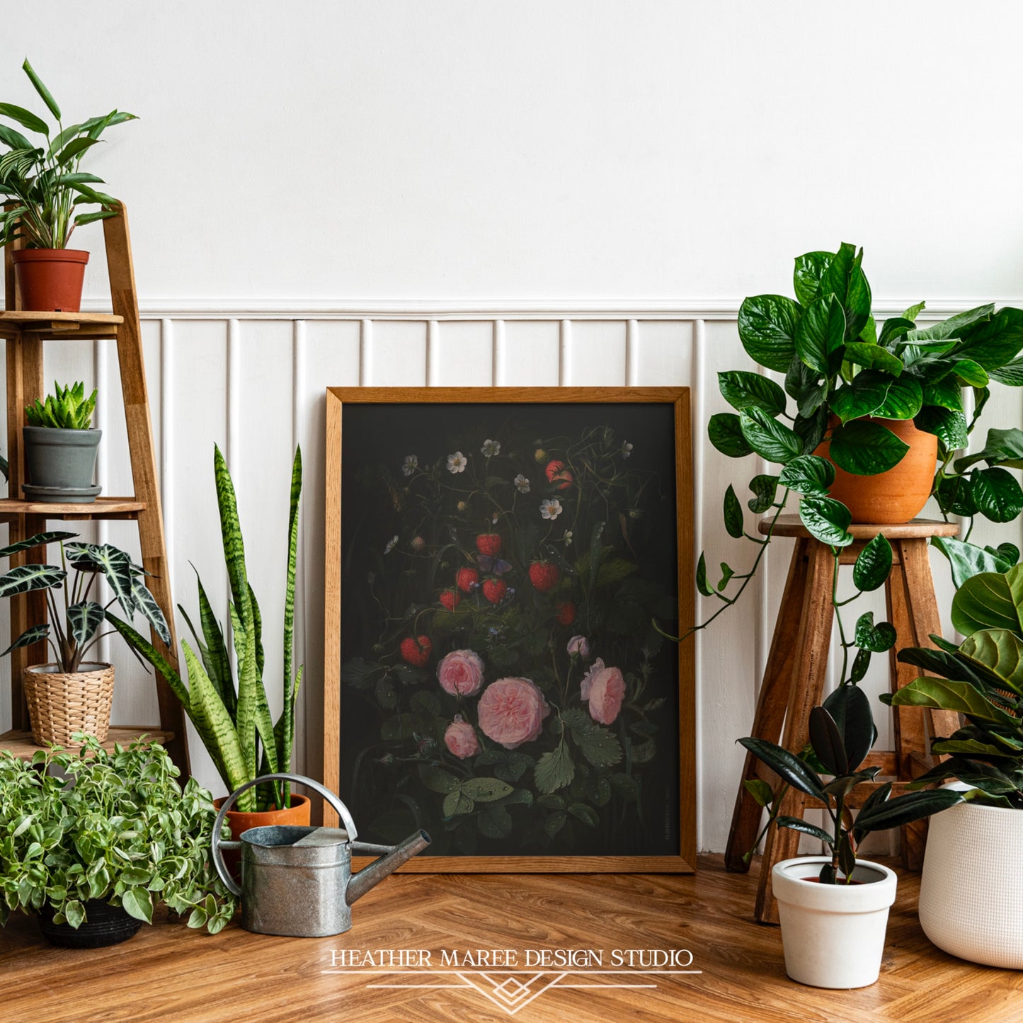 Still Life with Strawberries and Roses
