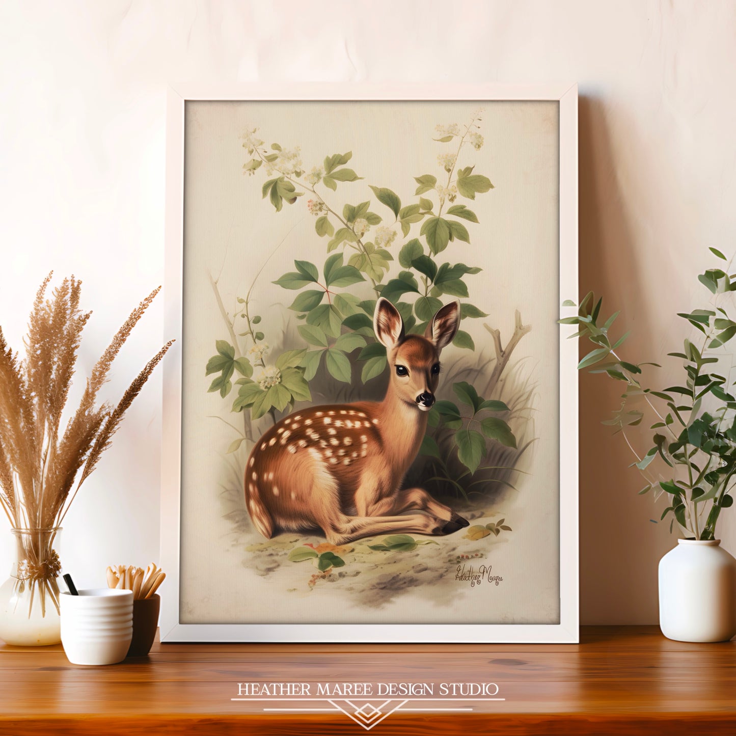 Lounging Fawn in Foliage