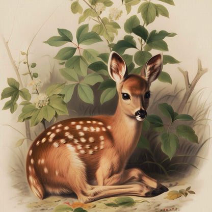 Lounging Fawn in Foliage