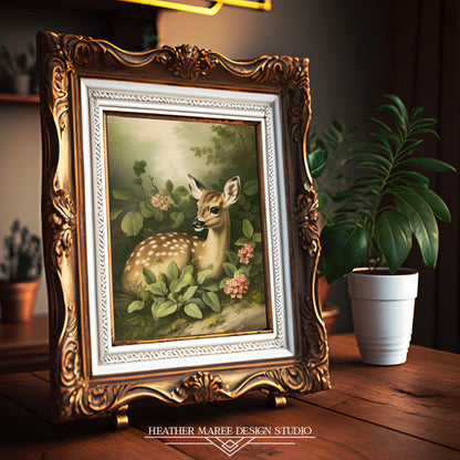 Fawn Amongst Flowers