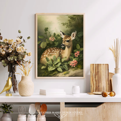 Fawn Amongst Flowers