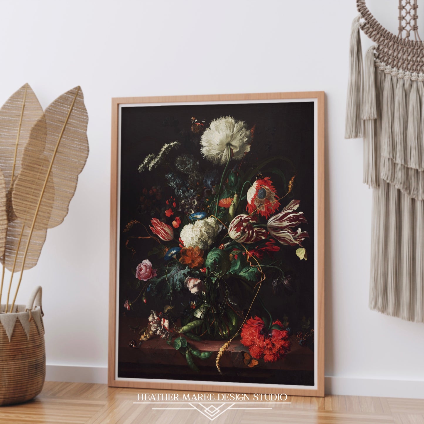 Vase of Flowers with Butterflies