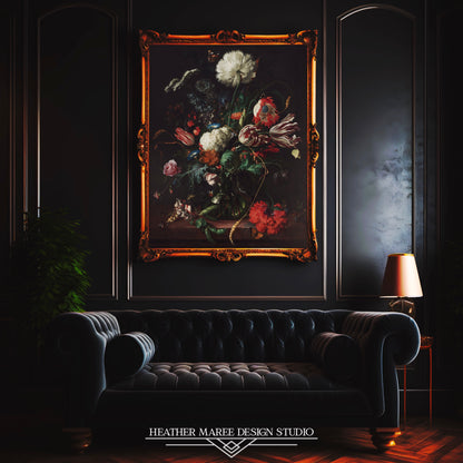 Vase of Flowers with Butterflies