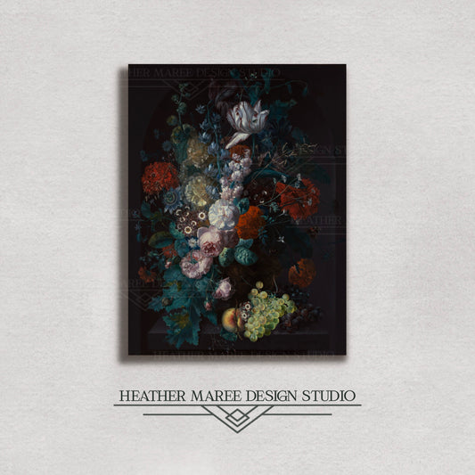 A Vase with Flowers Canvas Print