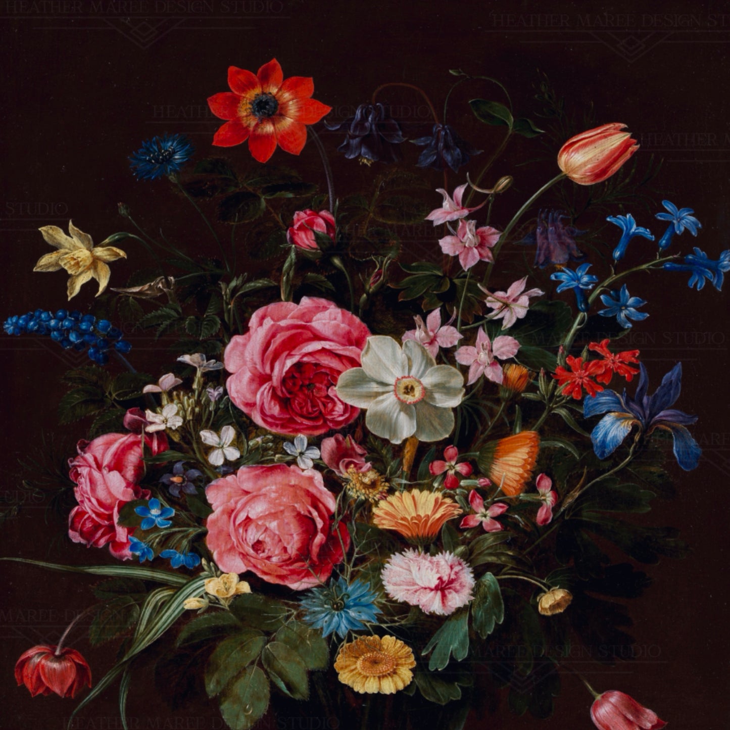 A Bouquet of Flowers Canvas Print