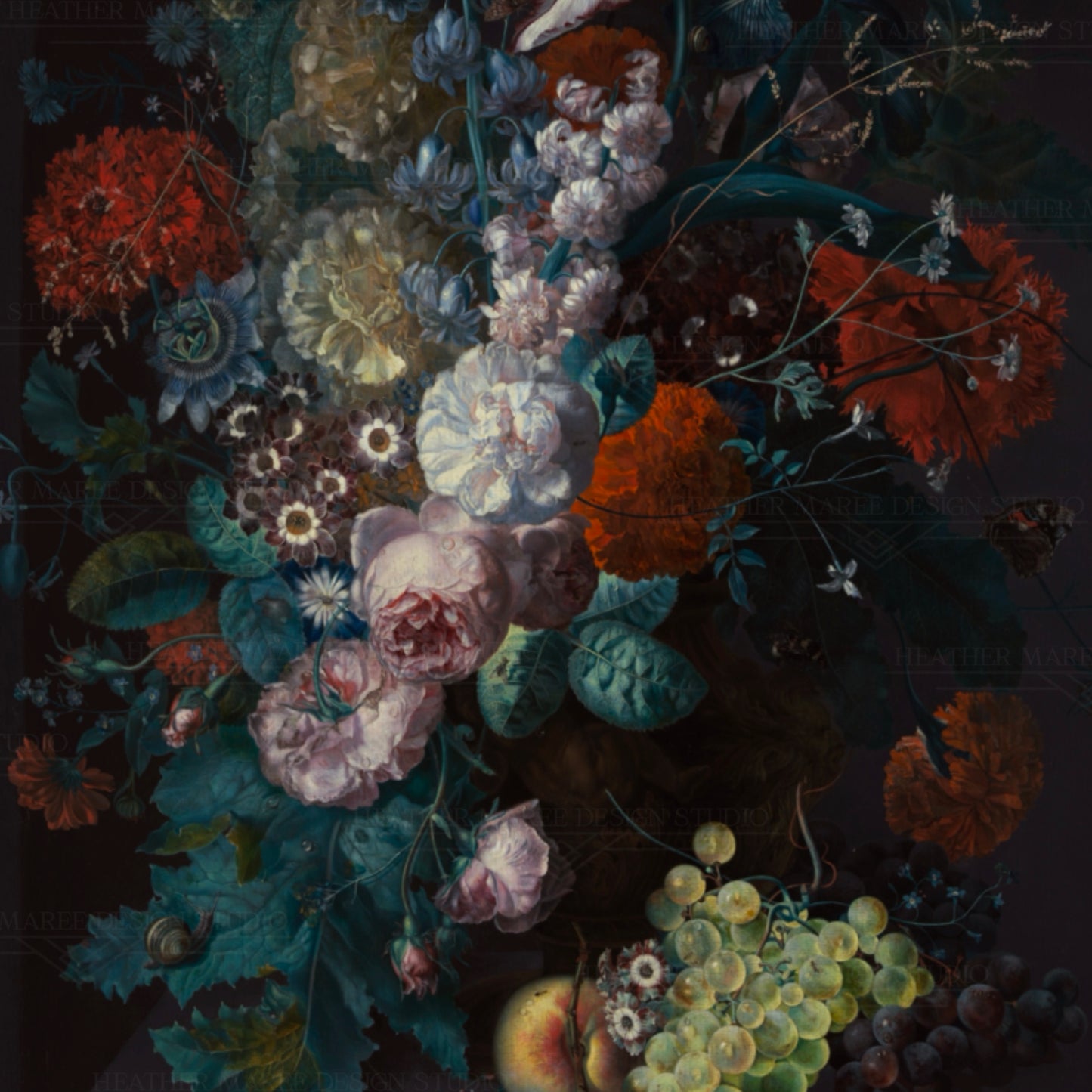 A Vase with Flowers Canvas Print