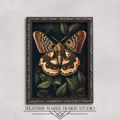 Brown Moth Amongst Foliage