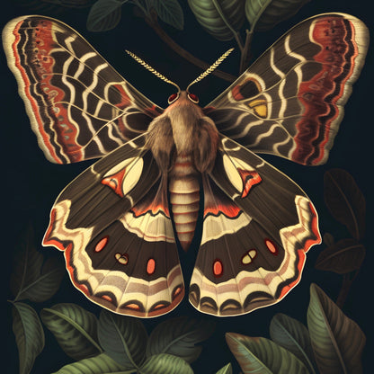 Brown Moth Amongst Foliage