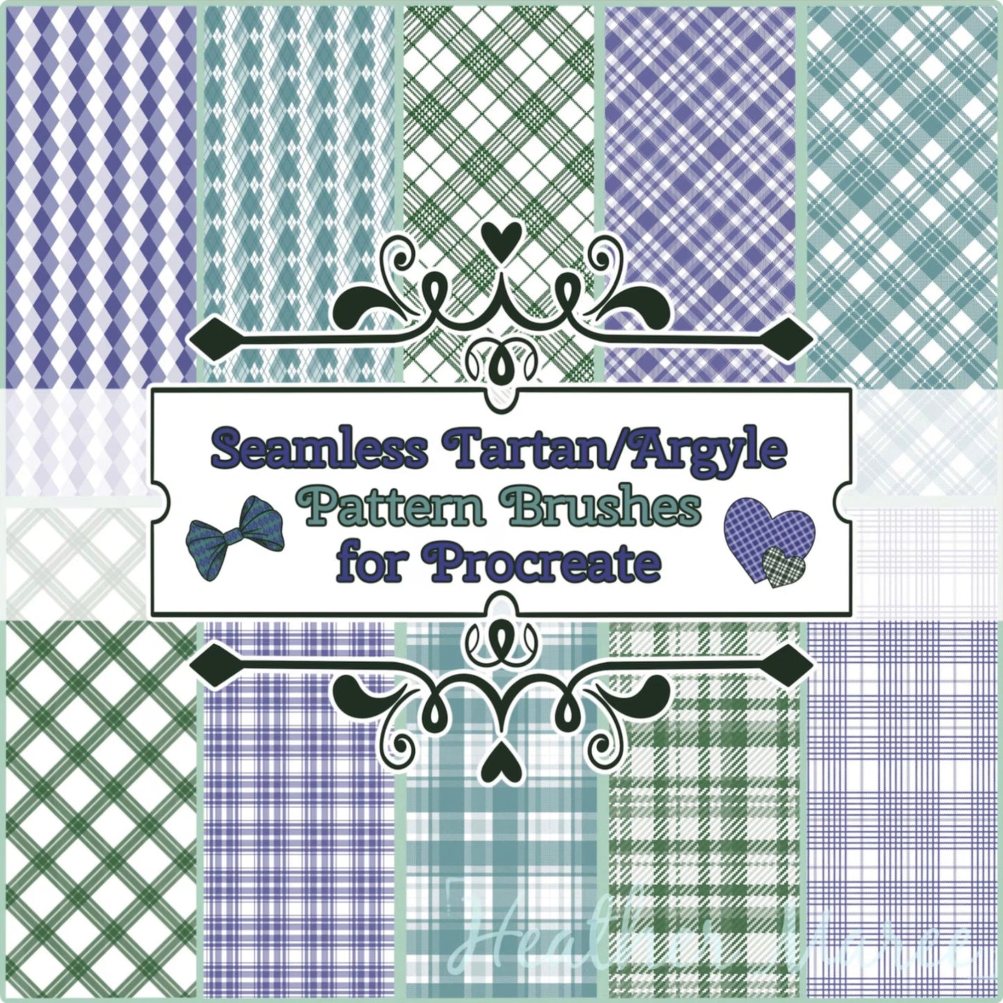 Plaid and Argyle | Procreate Pattern Brushes