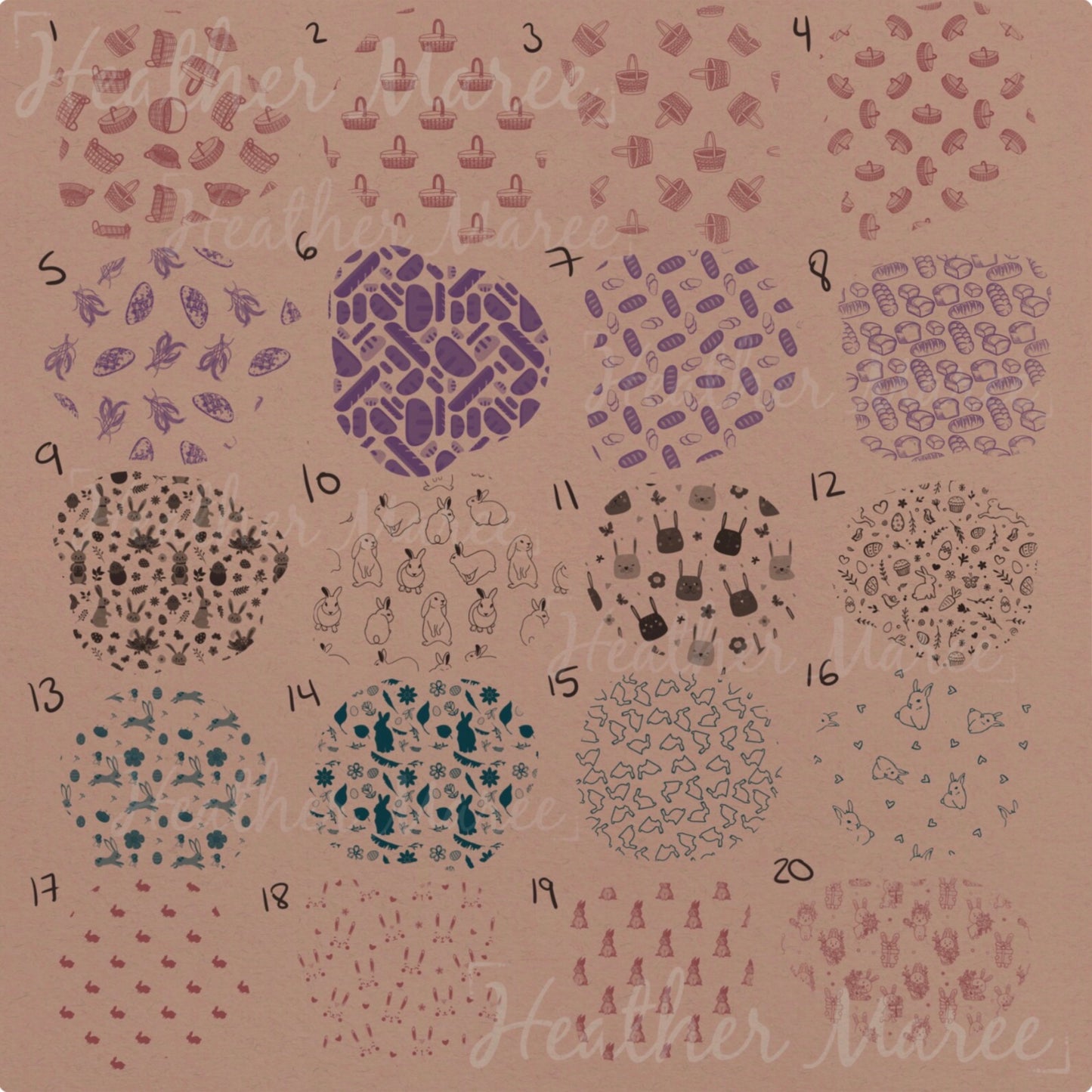 Spring Cottage | Procreate Pattern Brushes