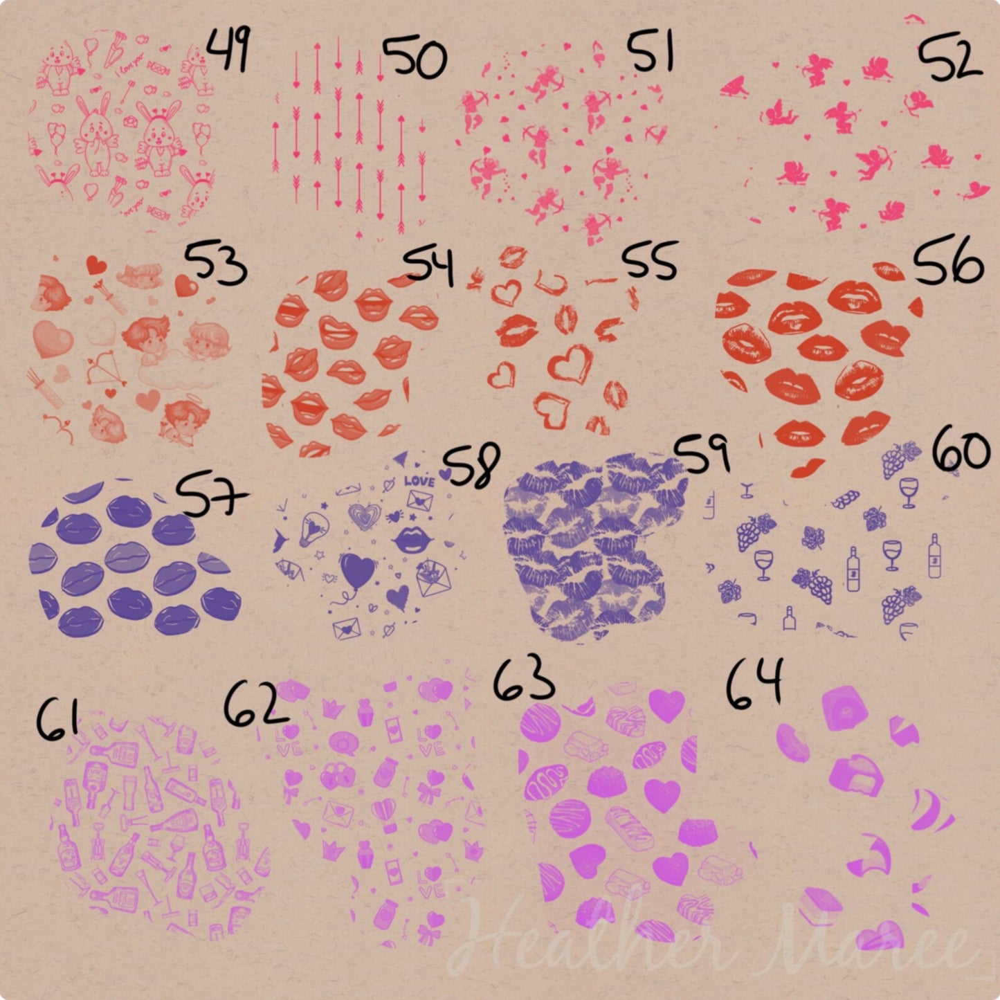 Romantic Lovecore | Procreate Pattern Brushes