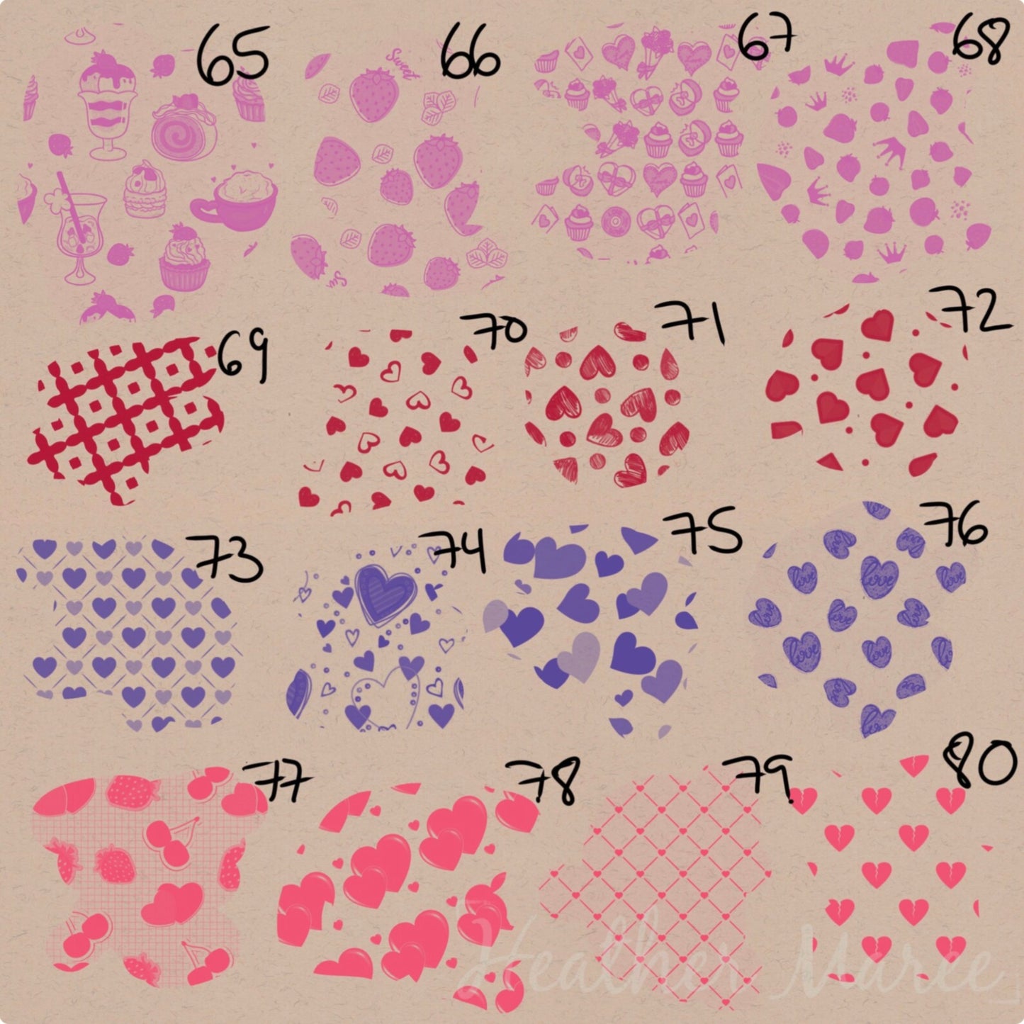 Romantic Lovecore | Procreate Pattern Brushes
