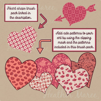 Romantic Lovecore | Procreate Pattern Brushes