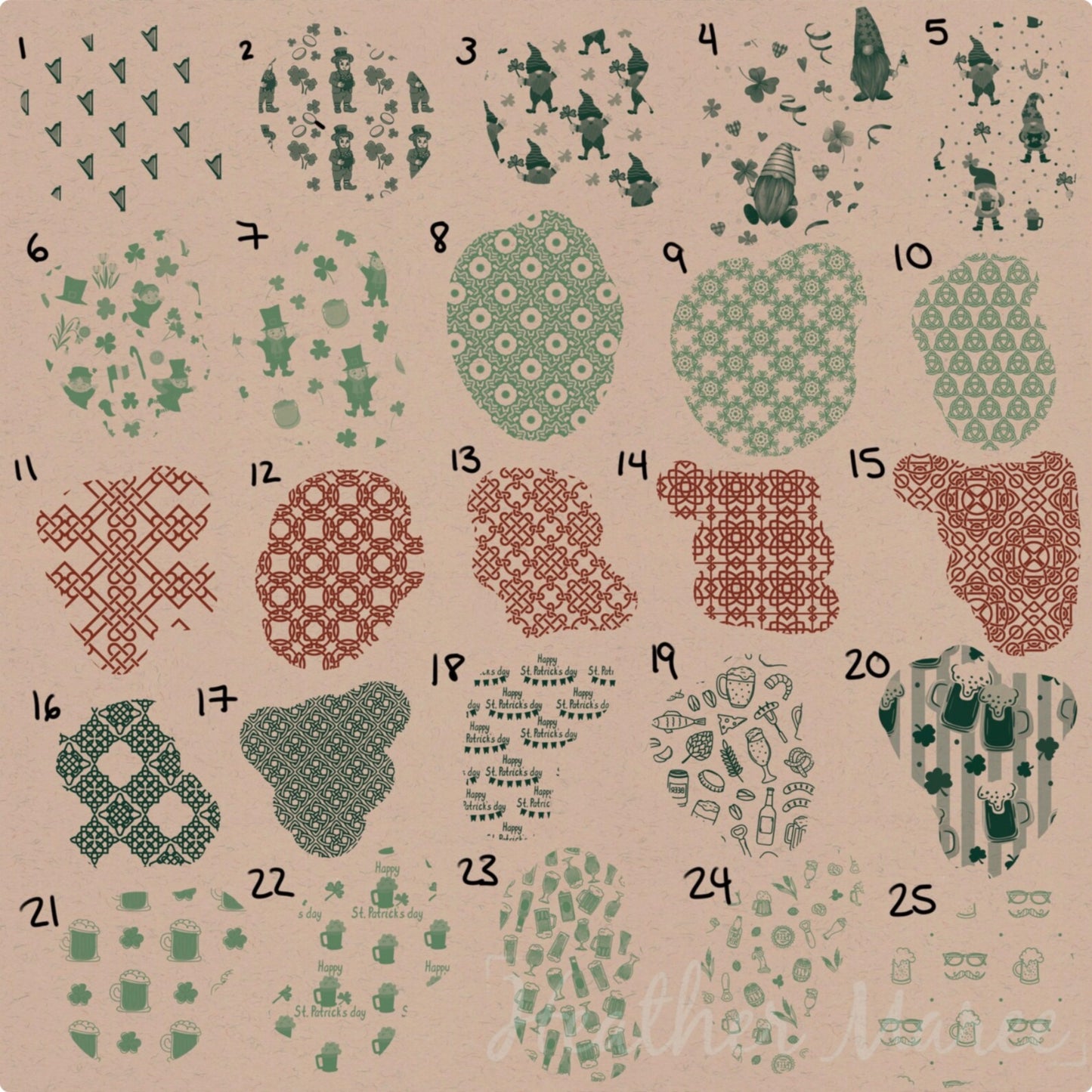 Irish Festivities | Procreate Pattern Brushes
