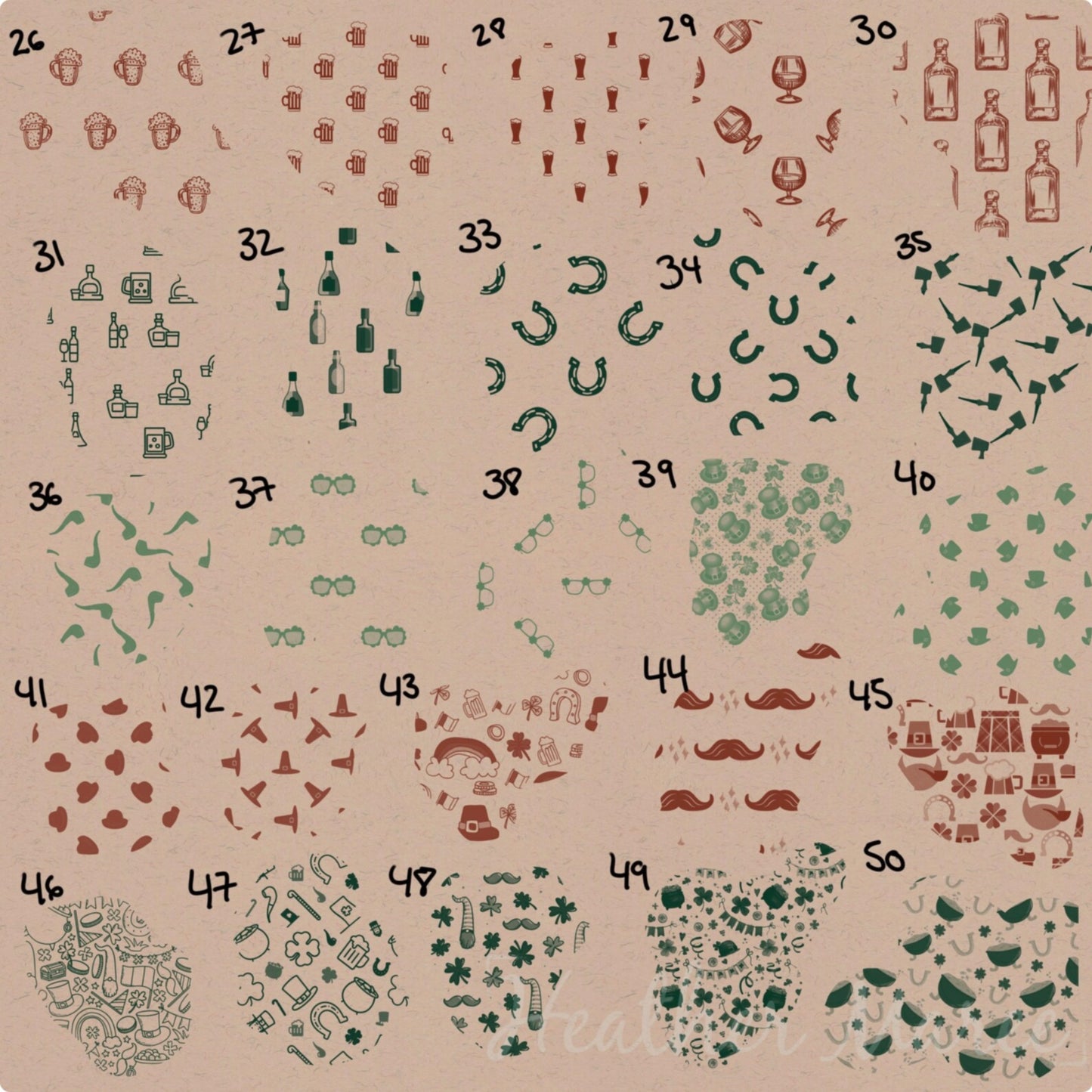 Irish Festivities | Procreate Pattern Brushes