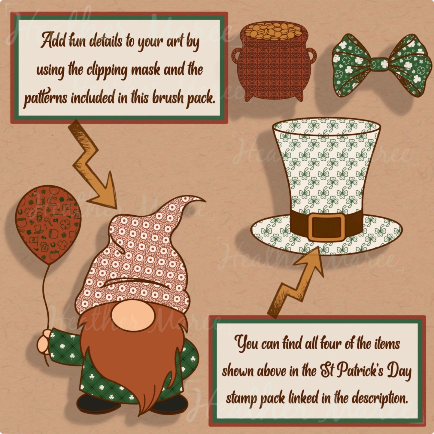 Irish Festivities | Procreate Pattern Brushes