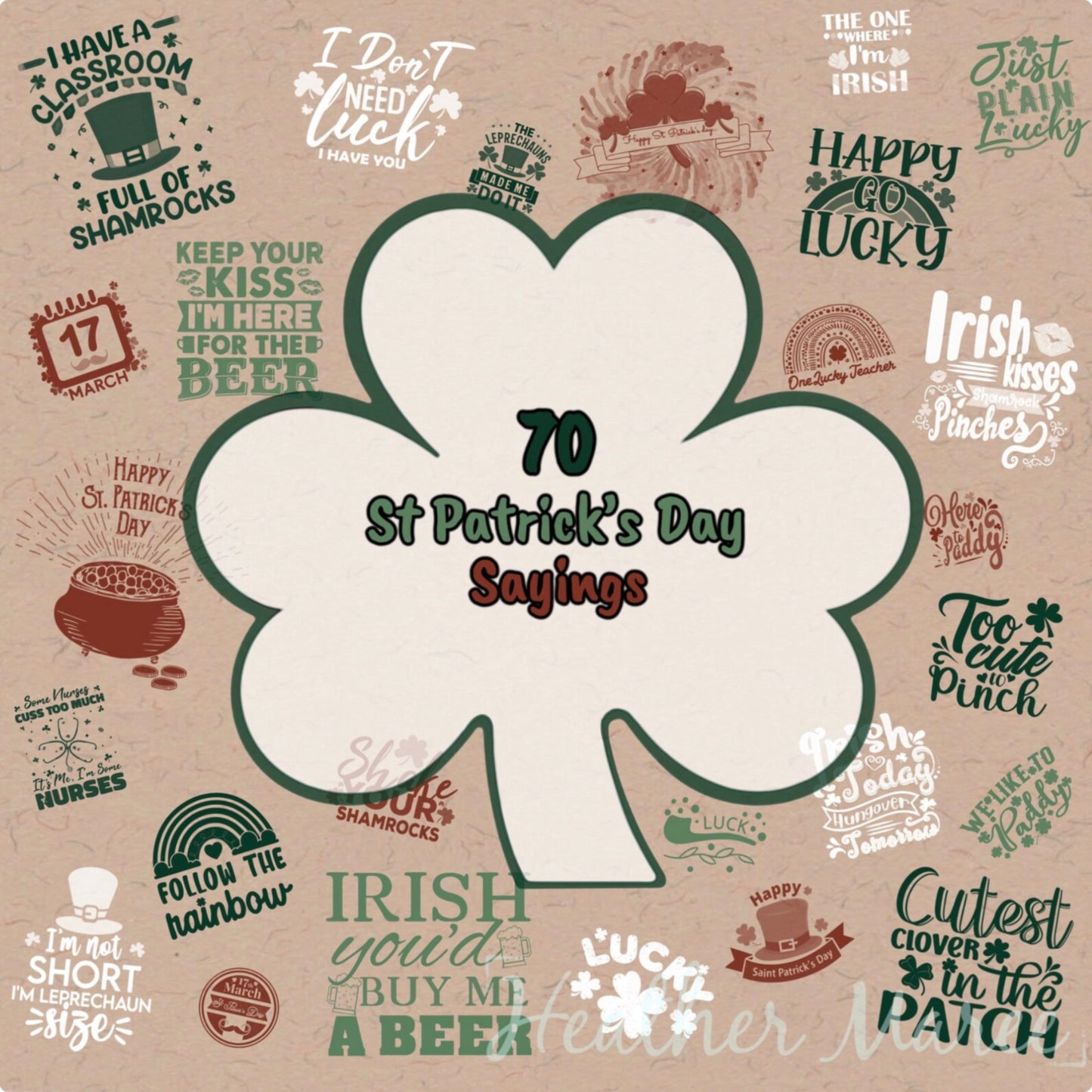 St Patrick’s Day Sayings | Procreate Stamp Brushes