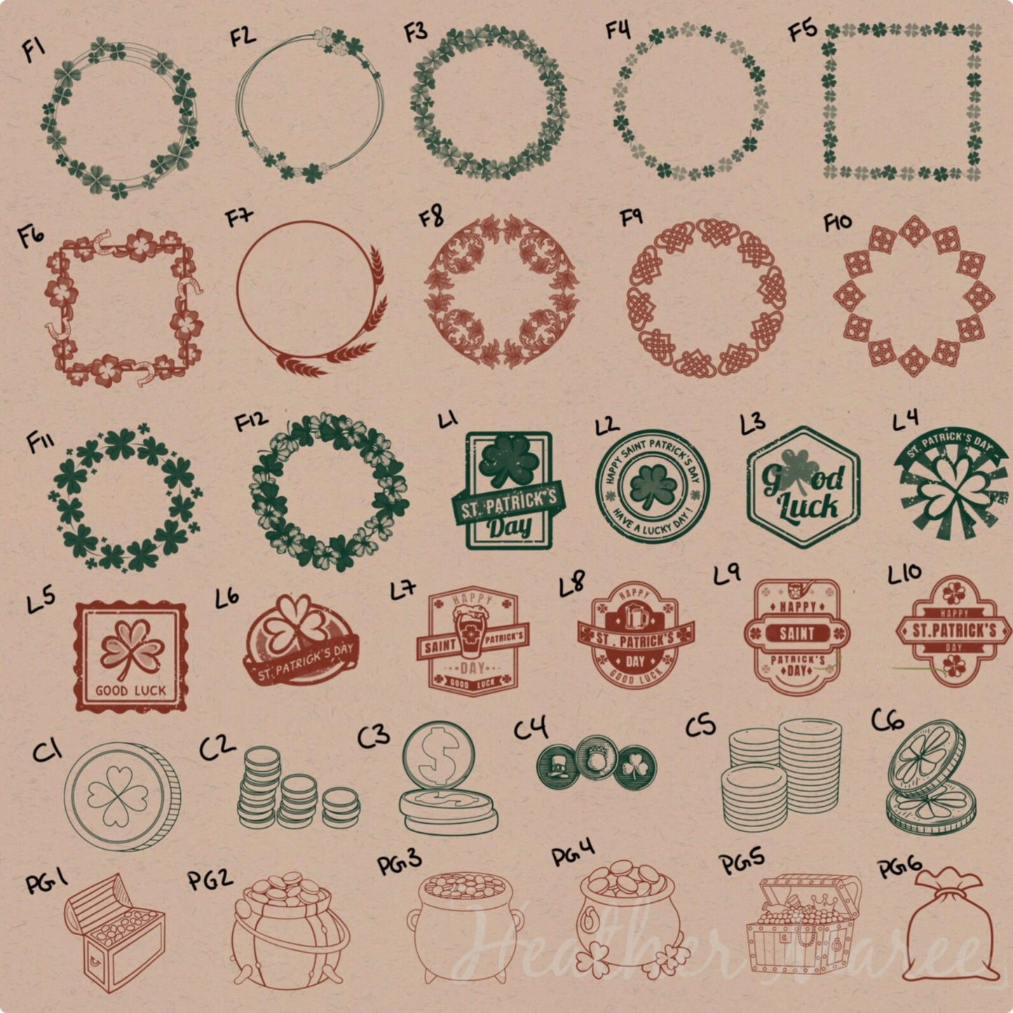 Festive Irish | Procreate Stamp Brushes