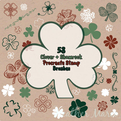Shamrocks and Clovers | Procreate Stamp Brushes