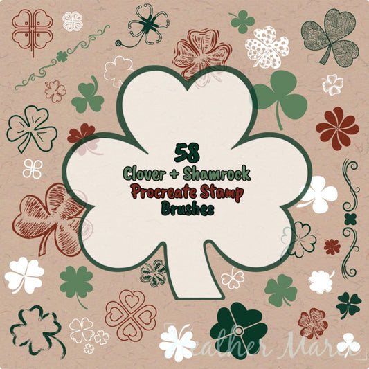 Shamrocks and Clovers | Procreate Stamp Brushes
