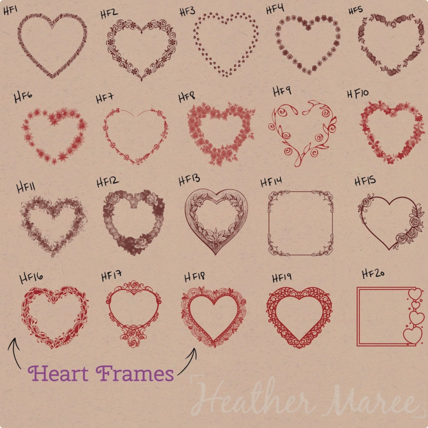 Romantic Valentine | Procreate Stamp Brushes