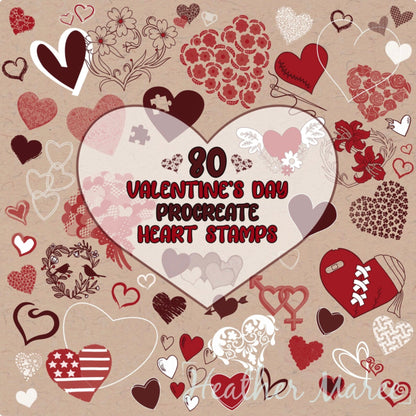 Heart Shapes | Procreate Stamp Brushes