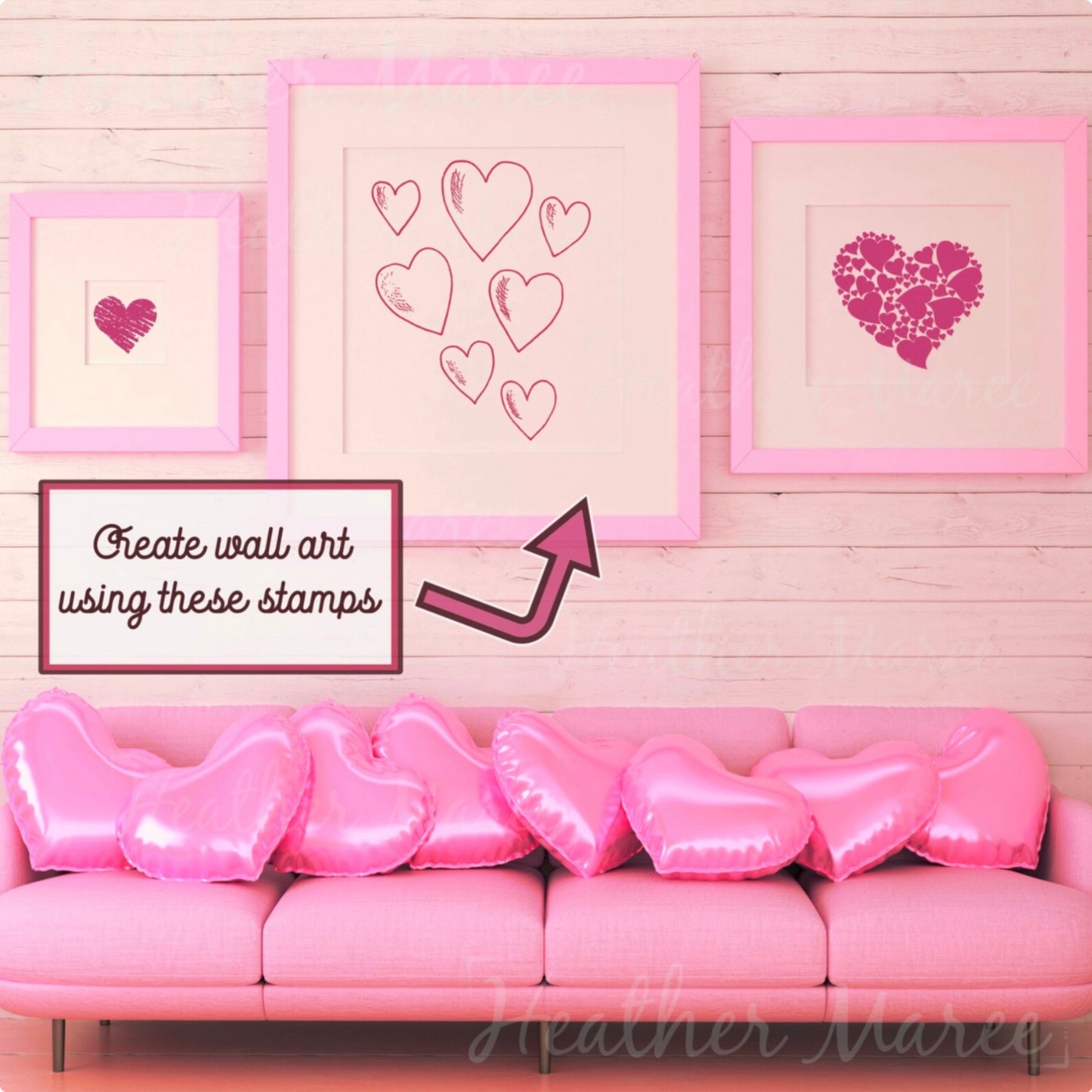 Heart Shapes | Procreate Stamp Brushes