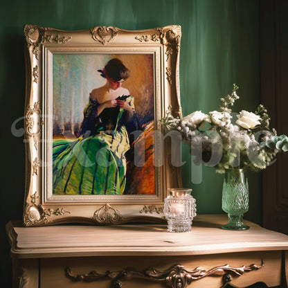 Soft Champagne Fancy Frame Mockup