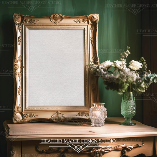 Soft Champagne Fancy Frame Mockup