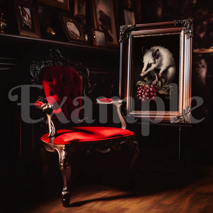 Dark Vintage Wood Frame Mockup