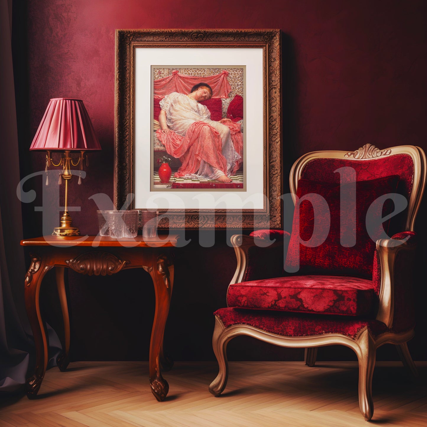 Romantic Carved Wood Frame Mockup