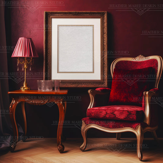 Romantic Carved Wood Frame Mockup