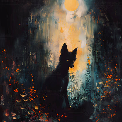 Mystic Moonlight Fox | Hanging Pennant