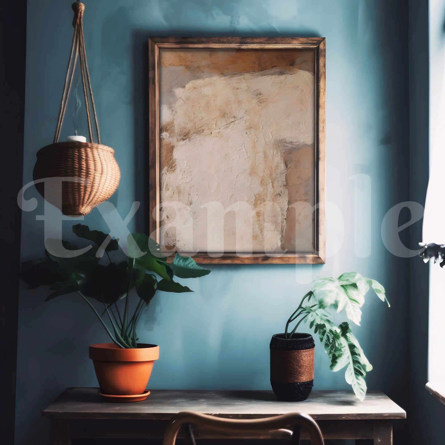 Rustic Vertical Wood Frame Mockup