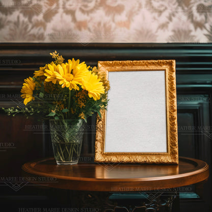 Bright Golden Frame Mockup