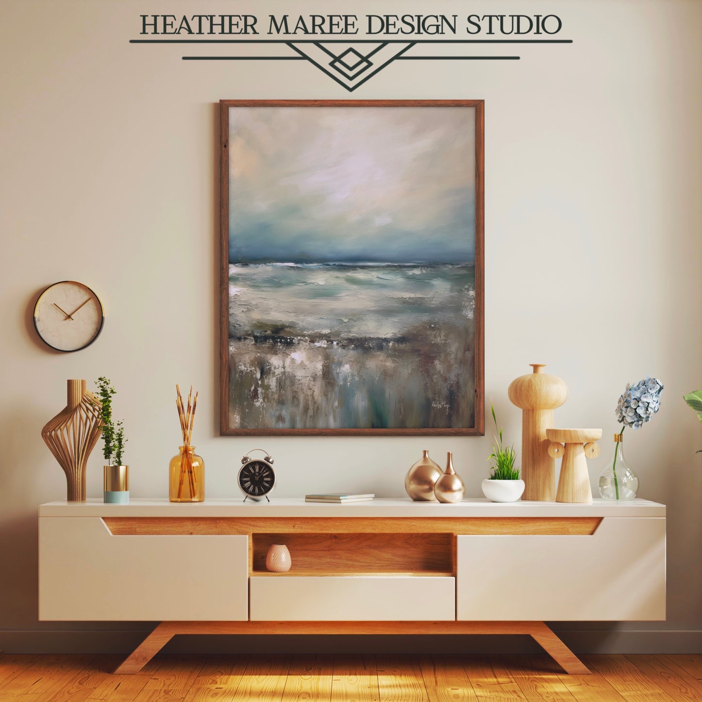 Abstract Moody Ocean View