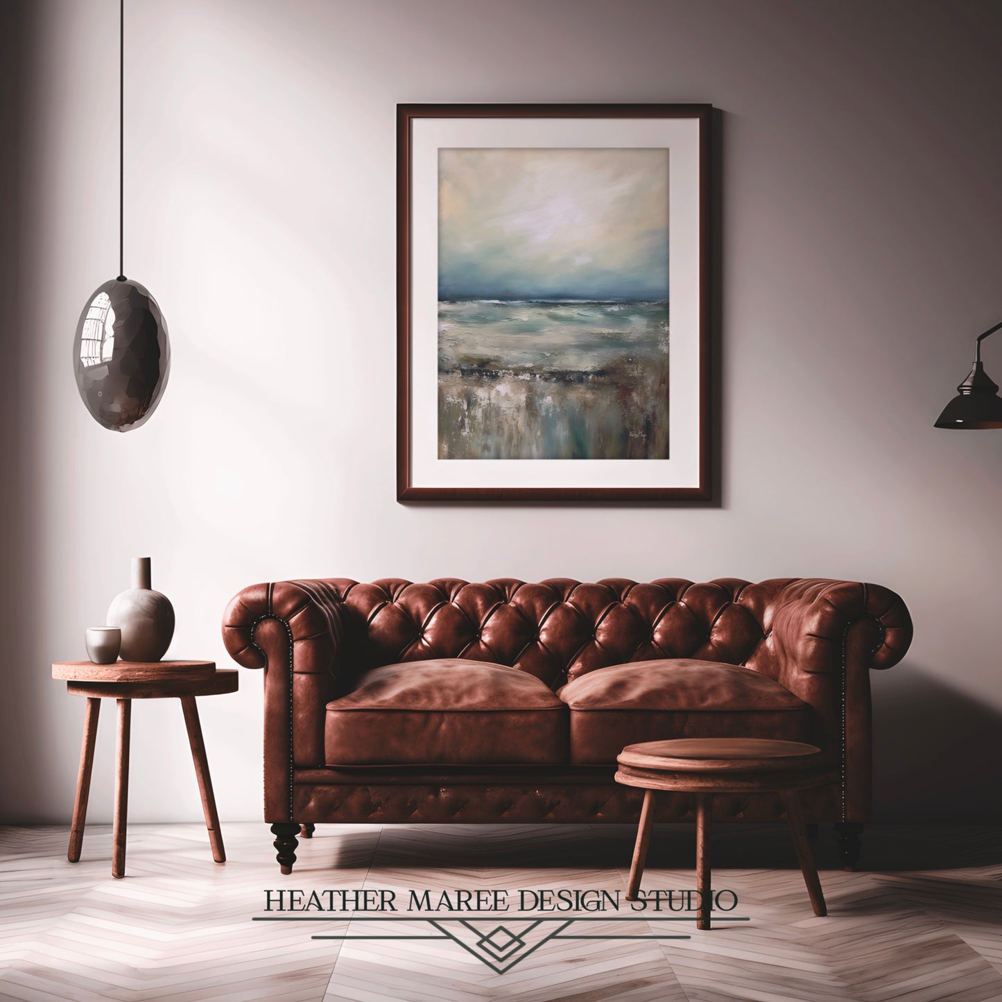 Abstract Moody Ocean View