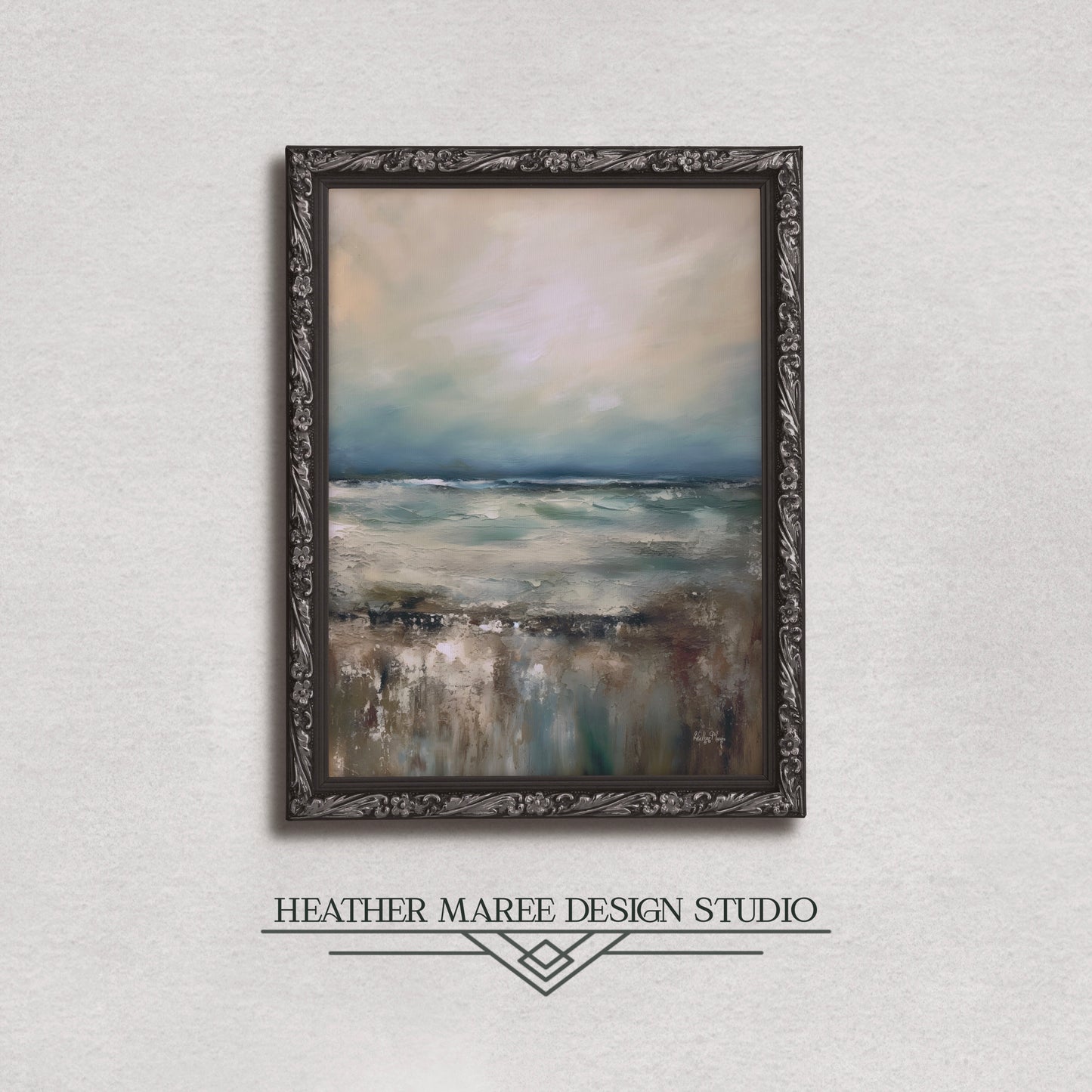 Abstract Moody Ocean View