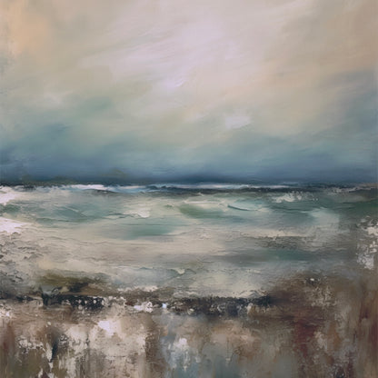 Abstract Moody Ocean View