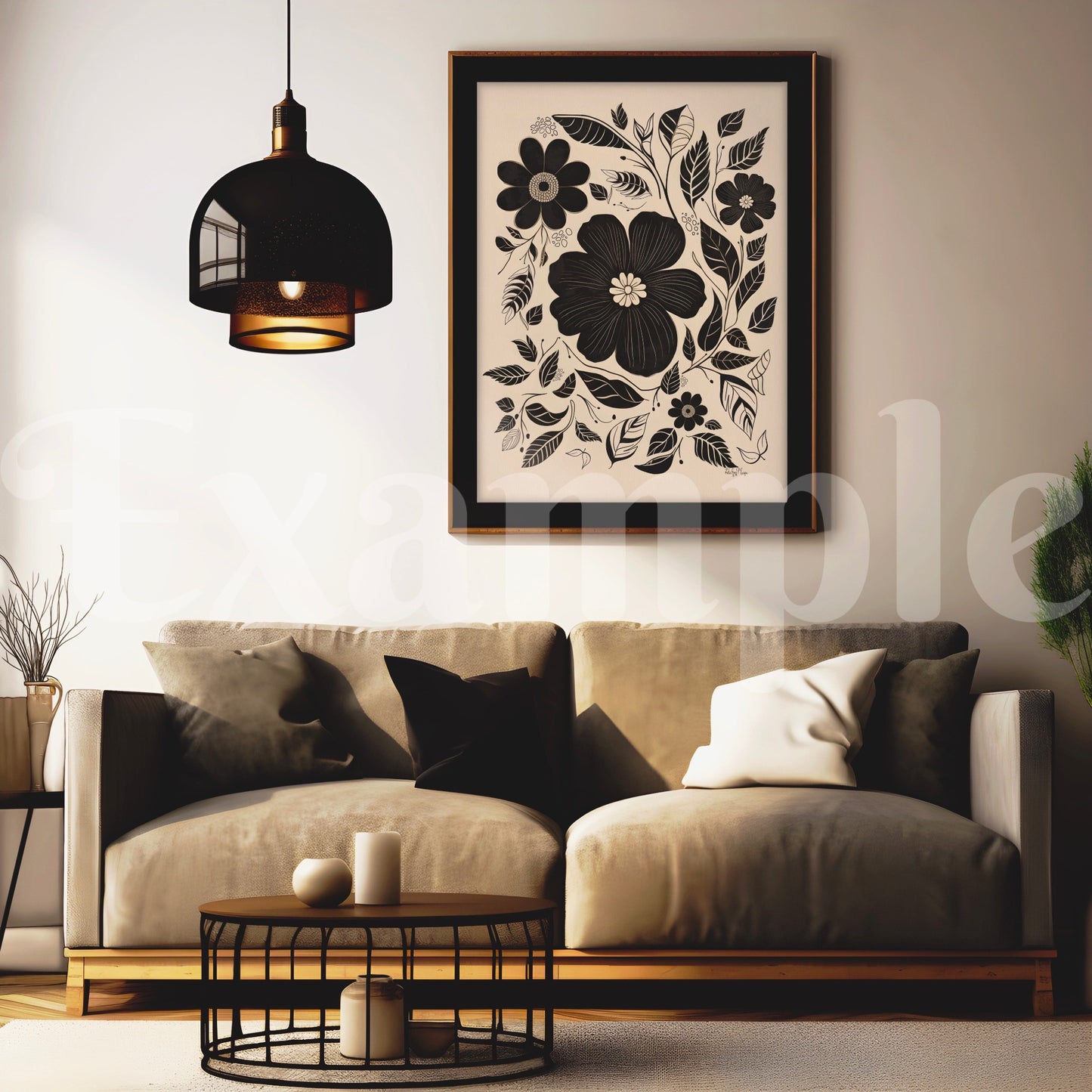 Moody Minimalist Vertical Frame Mockup